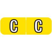 Barkley FABAM Match BAAM Series Alpha Roll Labels - Letter C - Yellow Label