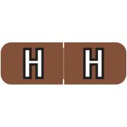 Barkley FABAM Match BAAM Series Alpha Roll Labels - Letter H - Brown Label