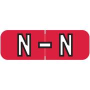 Barkley FABAM Match BAAM Series Alpha Roll Labels - Letter N - Red Label