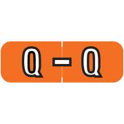 Barkley FABAM Match BAAM Series Alpha Roll Labels - Letter Q - Dark Orange Label