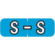 Barkley FABAM Match BAAM Series Alpha Roll Labels - Letter S - Blue Label