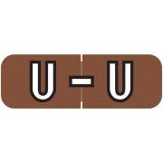 Barkley FABAM Match BAAM Series Alpha Roll Labels - Letter U - Brown Label