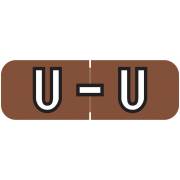 Barkley FABAM Match BAAM Series Alpha Roll Labels - Letter U - Brown Label