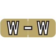 Barkley FABAM Match BAAM Series Alpha Roll Labels - Letter W - Gold Label