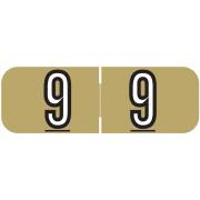 Barkley FNBAM Match BANM Series Numeric Roll Labels - Number 9 - Gold