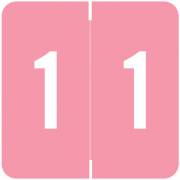Barkley FNDBM-S Match BENM Series Numeric Roll Labels - Number 1 - Pink