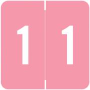 Barkley FNDBM-S Match BENM Series Numeric Roll Labels - Number 1 - Pink