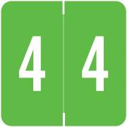 Barkley FNDBM-S Match BENM Series Numeric Roll Labels - Number 4 - Green