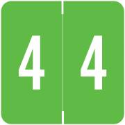 Barkley FNDBM-S Match BENM Series Numeric Roll Labels - Number 4 - Green