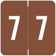 Barkley FNDBM-S Match BENM Series Numeric Roll Labels - Number 7 - Brown