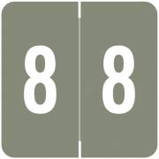 Barkley FNDBM-S Match BENM Series Numeric Roll Labels - Number 8 - Gray