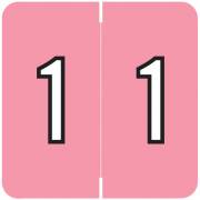 Barkley FNBRM Match BKNM Series Numeric Roll Labels - Number 1 - Pink