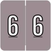 Barkley FNBRM Match BKNM Series Numeric Roll Labels - Number 6 - Lavender