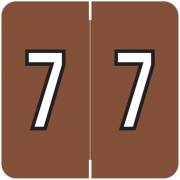 Barkley FNBRM Match BKNM Series Numeric Roll Labels - Number 7 - Brown