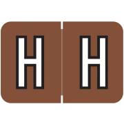 Barkley FABKM Match BRAM Series Alpha Roll Labels - Letter H - Brown Label