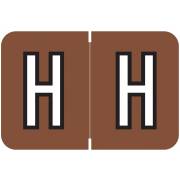 Barkley FABKM Match BRAM Series Alpha Roll Labels - Letter H - Brown Label