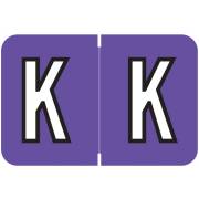 Barkley FABKM Match BRAM Series Alpha Roll Labels - Letter K - Purple Label