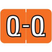 Barkley FABKM Match BRAM Series Alpha Roll Labels - Letter Q - Dark Orange Label