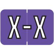 Barkley FABKM Match BRAM Series Alpha Roll Labels - Letter X - Purple Label