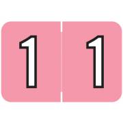 Barkley FNBKM Match BRNM Series Numeric Roll Labels - Number 1 - Pink