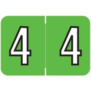 Barkley FNBKM Match BRNM Series Numeric Roll Labels - Number 4 - Green