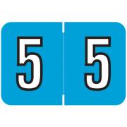 Barkley FNBKM Match BRNM Series Numeric Roll Labels - Number 5 - Blue