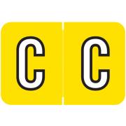 Barkley FABKM Match BRPK Series Alpha Sheet Labels - Letter C - Yellow Label
