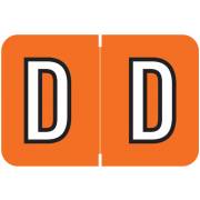 Barkley FABKM Match BRPK Series Alpha Sheet Labels - Letter D - Dark Orange Label