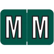 Barkley FABKM Match BRPK Series Alpha Sheet Labels - Letter M - Dark Green Label