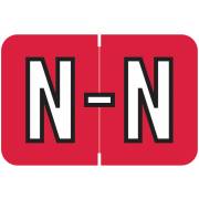 Barkley FABKM Match BRPK Series Alpha Sheet Labels - Letter N - Red Label