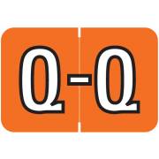 Barkley FABKM Match BRPK Series Alpha Sheet Labels - Letter Q - Dark Orange Label