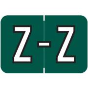 Barkley FABKM Match BRPK Series Alpha Sheet Labels - Letter Z - Dark Green Label
