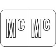 Barkley FABEM Match BXAM Series Alpha Roll Labels - Letter Mc - White Label