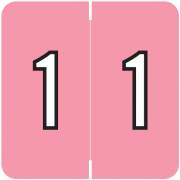 Barkley FNDBM Match BXNM Series Numeric Roll Labels - Number 1 - Pink