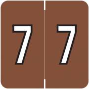 Barkley FNDBM Match BXNM Series Numeric Roll Labels - Number 7 - Brown