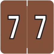 Barkley FNDBM Match BXNM Series Numeric Roll Labels - Number 7 - Brown