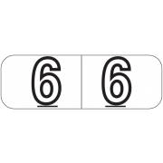 Barkley FNBWM Match BYNM Series Numeric Laminated Roll Labels - Number 6