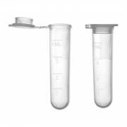 Round Bottom Tube with Attached Snap Cap, Frosted Marking Area - 5 mL