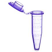 SureSeal S 1.5mL Sterile Microcentrifuge Tube - Purple (500 Tubes & 10 Stop-Pops/Bag, 1 Bag/Pack)