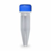 SureSeal 1.5mL Sterile Screw Cap Microtube, Conical Bottom, with O-Ring, Blue Cap Attached