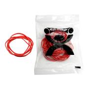 CanDo® Latex Free Resistance Bands for Rubber Band Hand Grip Exerciser, 25 Bands - Light, Red (Per Set)