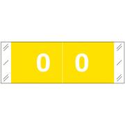 Tabbies 11850 Match CBNM Series Numeric Roll Labels - Number 0 - Yellow