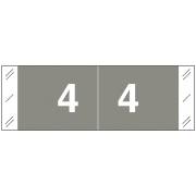 Tabbies 11850 Match CBNM Series Numeric Roll Labels - Number 4 - Gray