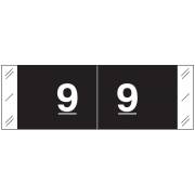 Tabbies 11850 Match CBNM Series Numeric Roll Labels - Number 9 - Black