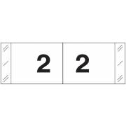 Tabbies 11830 Match CBWM Series Numeric Roll Labels - Number 2 - White