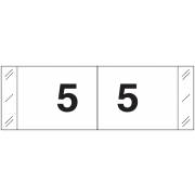 Tabbies 11830 Match CBWM Series Numeric Roll Labels - Number 5 - White