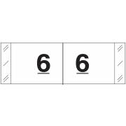 Tabbies 11830 Match CBWM Series Numeric Roll Labels - Number 6 - White
