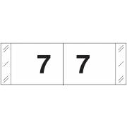 Tabbies 11830 Match CBWM Series Numeric Roll Labels - Number 7 - White