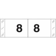 Tabbies 11830 Match CBWM Series Numeric Roll Labels - Number 8 - White