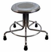 MRI Non-Magnetic Stainless Steel Stool with Rubber Tips - No Backrest - Height Adjustable 21